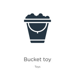 Bucket toy icon vector. Trendy flat bucket toy icon from toys collection isolated on white background. Vector illustration can be used for web and mobile graphic design, logo, eps10