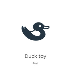 Duck toy icon vector. Trendy flat duck toy icon from toys collection isolated on white background. Vector illustration can be used for web and mobile graphic design, logo, eps10
