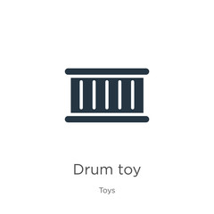 Drum toy icon vector. Trendy flat drum toy icon from toys collection isolated on white background. Vector illustration can be used for web and mobile graphic design, logo, eps10