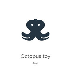 Octopus toy icon vector. Trendy flat octopus toy icon from toys collection isolated on white background. Vector illustration can be used for web and mobile graphic design, logo, eps10