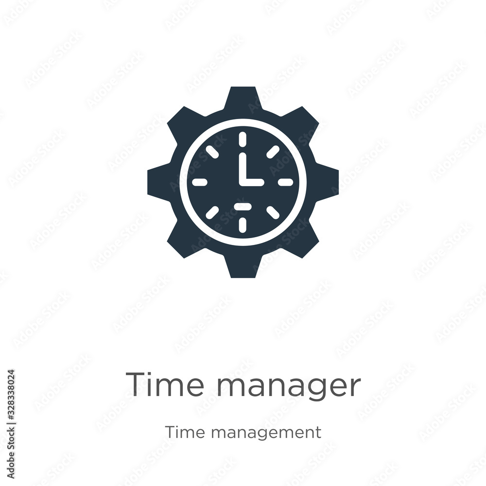 Poster time manager icon vector. trendy flat time manager icon from time management collection isolated on 