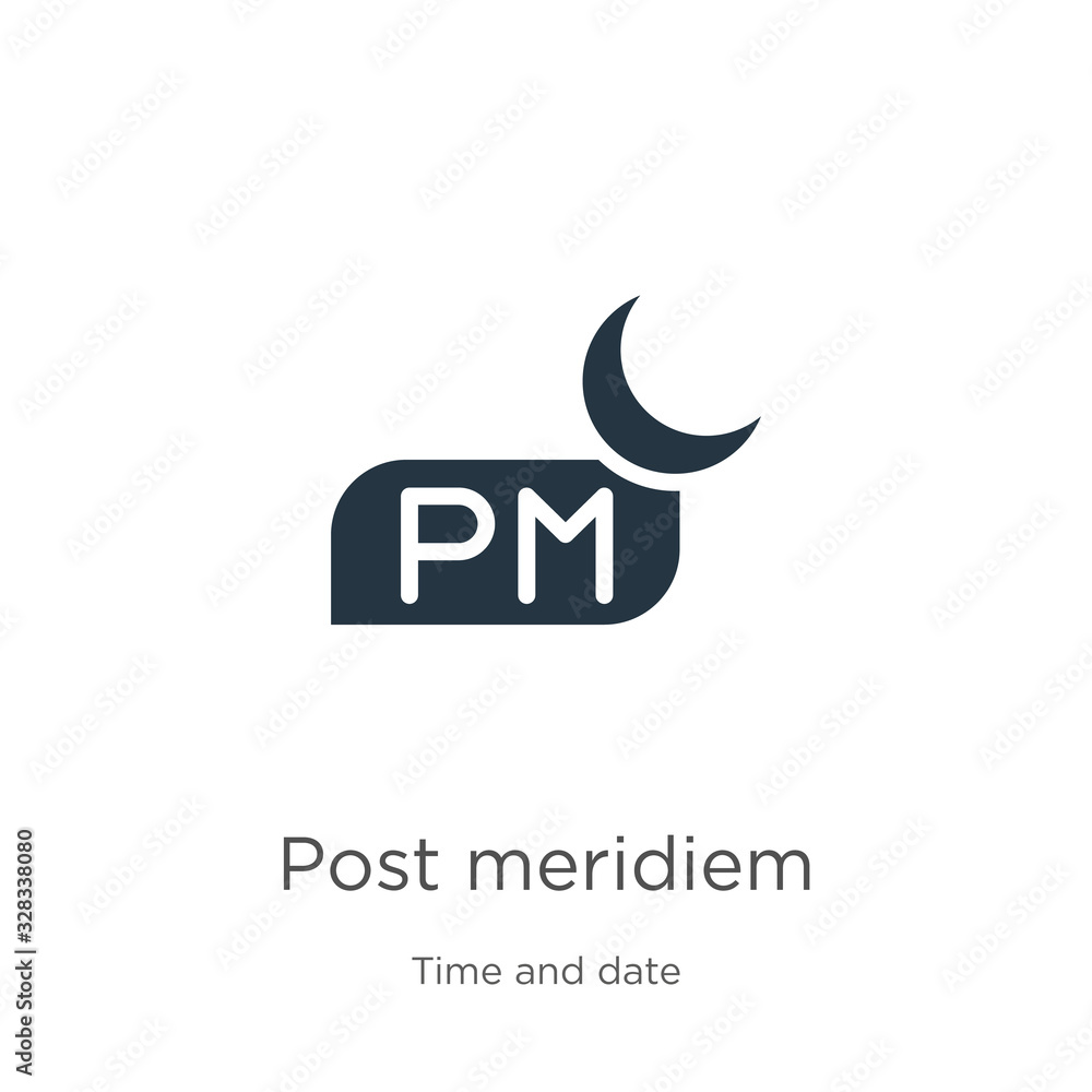 Poster post meridiem icon vector. trendy flat post meridiem icon from time and date collection isolated on 