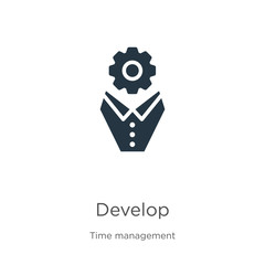 Develop icon vector. Trendy flat develop icon from time management collection isolated on white background. Vector illustration can be used for web and mobile graphic design, logo, eps10