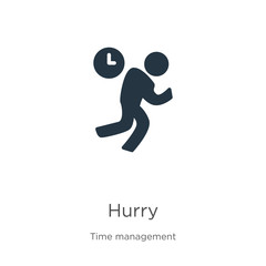 Hurry icon vector. Trendy flat hurry icon from time management collection isolated on white background. Vector illustration can be used for web and mobile graphic design, logo, eps10