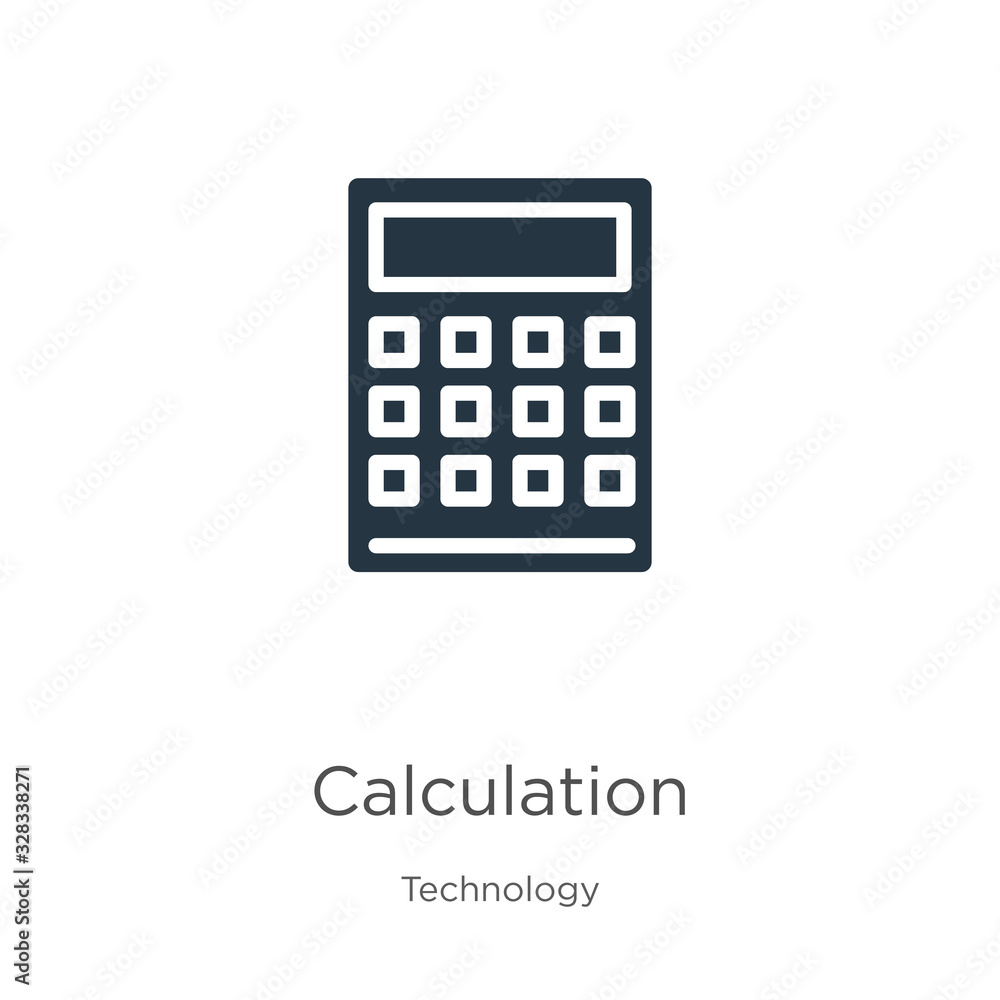 Poster calculation icon vector. trendy flat calculation icon from technology collection isolated on white b