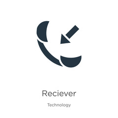 Reciever icon vector. Trendy flat reciever icon from technology collection isolated on white background. Vector illustration can be used for web and mobile graphic design, logo, eps10