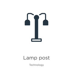 Lamp post icon vector. Trendy flat lamp post icon from technology collection isolated on white background. Vector illustration can be used for web and mobile graphic design, logo, eps10