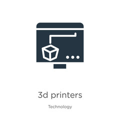 3d printers icon vector. Trendy flat 3d printers icon from technology collection isolated on white background. Vector illustration can be used for web and mobile graphic design, logo, eps10