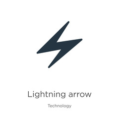 Fototapeta premium Lightning arrow icon vector. Trendy flat lightning arrow icon from technology collection isolated on white background. Vector illustration can be used for web and mobile graphic design, logo, eps10