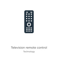 Television remote control icon vector. Trendy flat television remote control icon from technology collection isolated on white background. Vector illustration can be used for web and mobile graphic