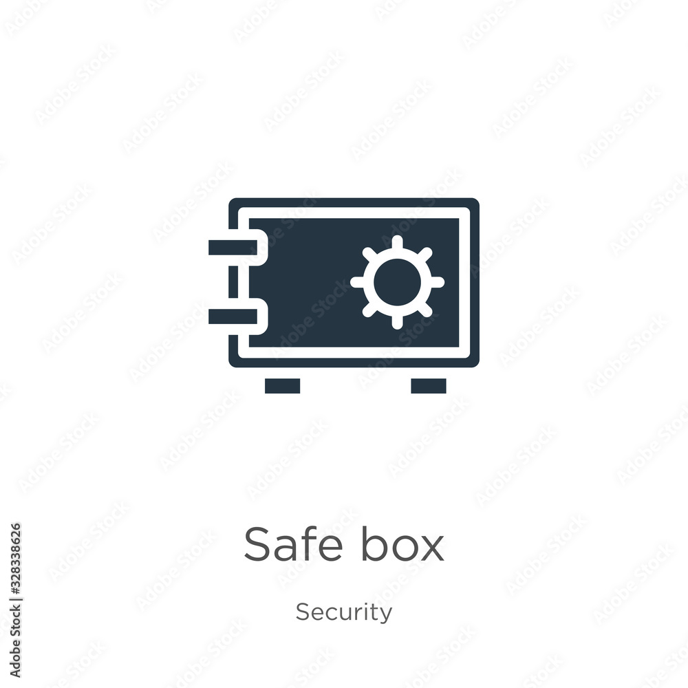 Poster safe box icon vector. trendy flat safe box icon from security collection isolated on white backgroun