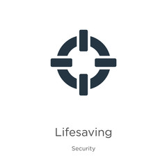 Lifesaving icon vector. Trendy flat lifesaving icon from security collection isolated on white background. Vector illustration can be used for web and mobile graphic design, logo, eps10