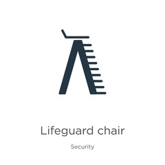 Lifeguard chair icon vector. Trendy flat lifeguard chair icon from security collection isolated on white background. Vector illustration can be used for web and mobile graphic design, logo, eps10