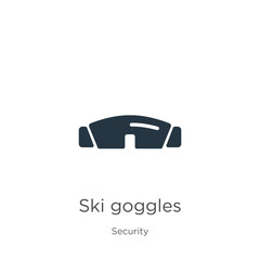 Ski goggles icon vector. Trendy flat ski goggles icon from security collection isolated on white background. Vector illustration can be used for web and mobile graphic design, logo, eps10