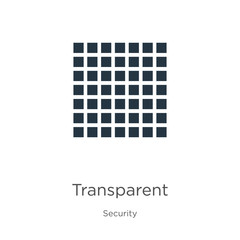 Transparent icon vector. Trendy flat transparent icon from security collection isolated on white background. Vector illustration can be used for web and mobile graphic design, logo, eps10