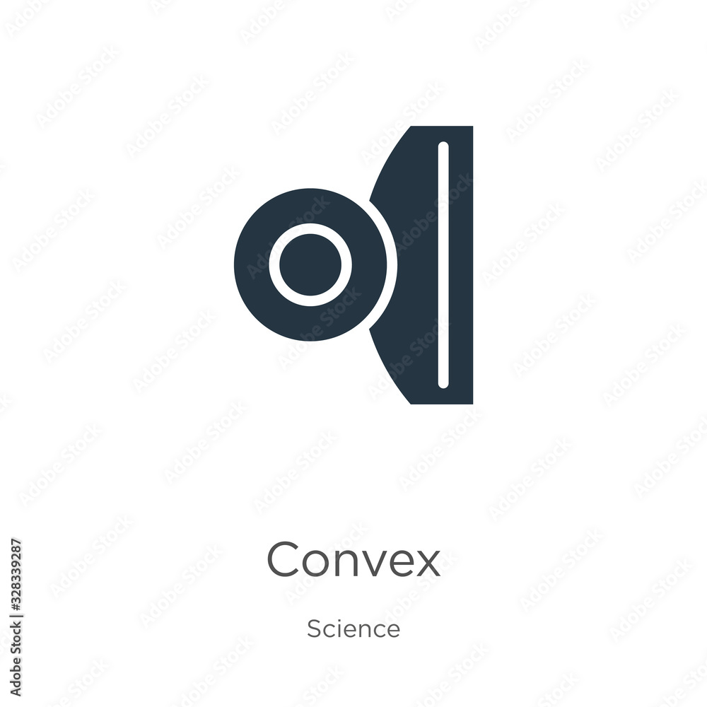 Poster convex icon vector. trendy flat convex icon from science collection isolated on white background. ve