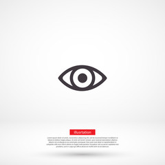 Obraz premium Eye vector icon , lorem ipsum Flat design