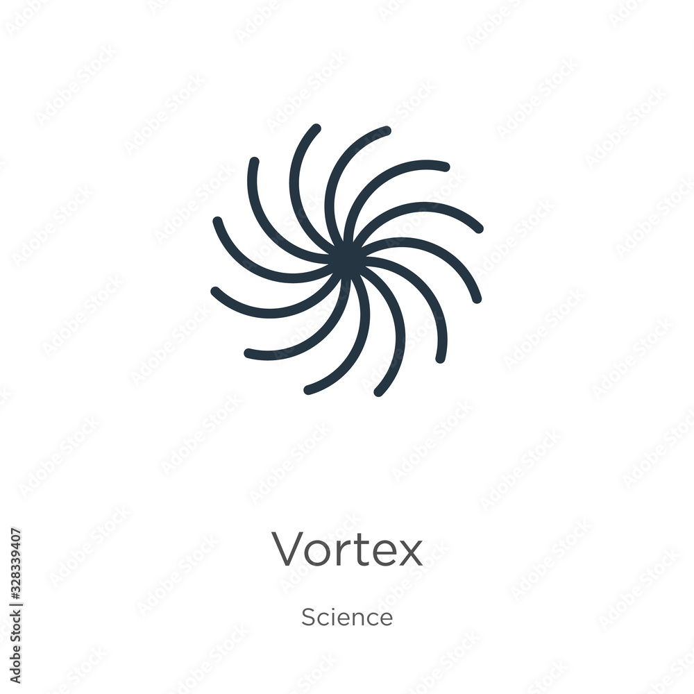 Poster vortex icon vector. trendy flat vortex icon from science collection isolated on white background. ve