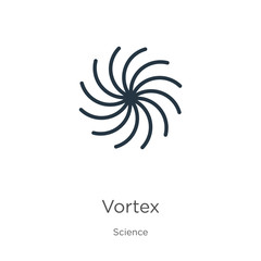 Fototapeta na wymiar Vortex icon vector. Trendy flat vortex icon from science collection isolated on white background. Vector illustration can be used for web and mobile graphic design, logo, eps10