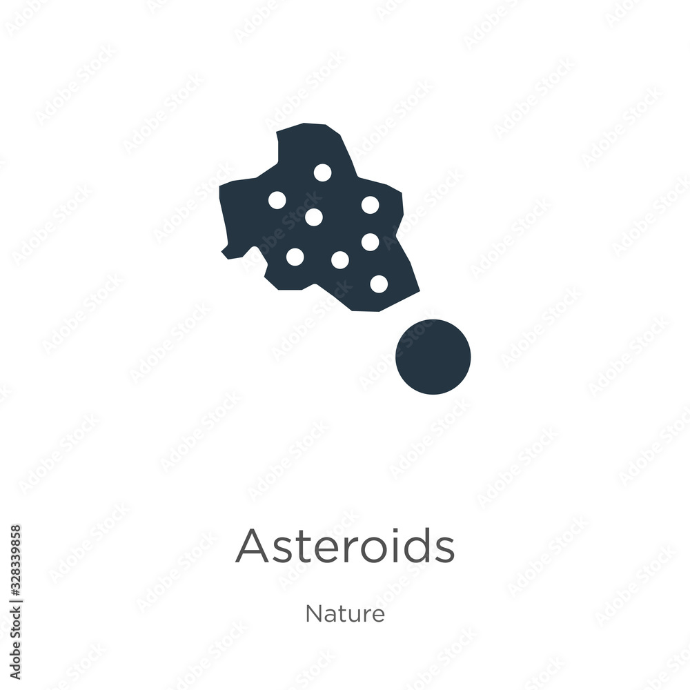 Poster asteroids icon vector. trendy flat asteroids icon from nature collection isolated on white backgroun