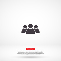 Human vector icon , lorem ipsum Flat design