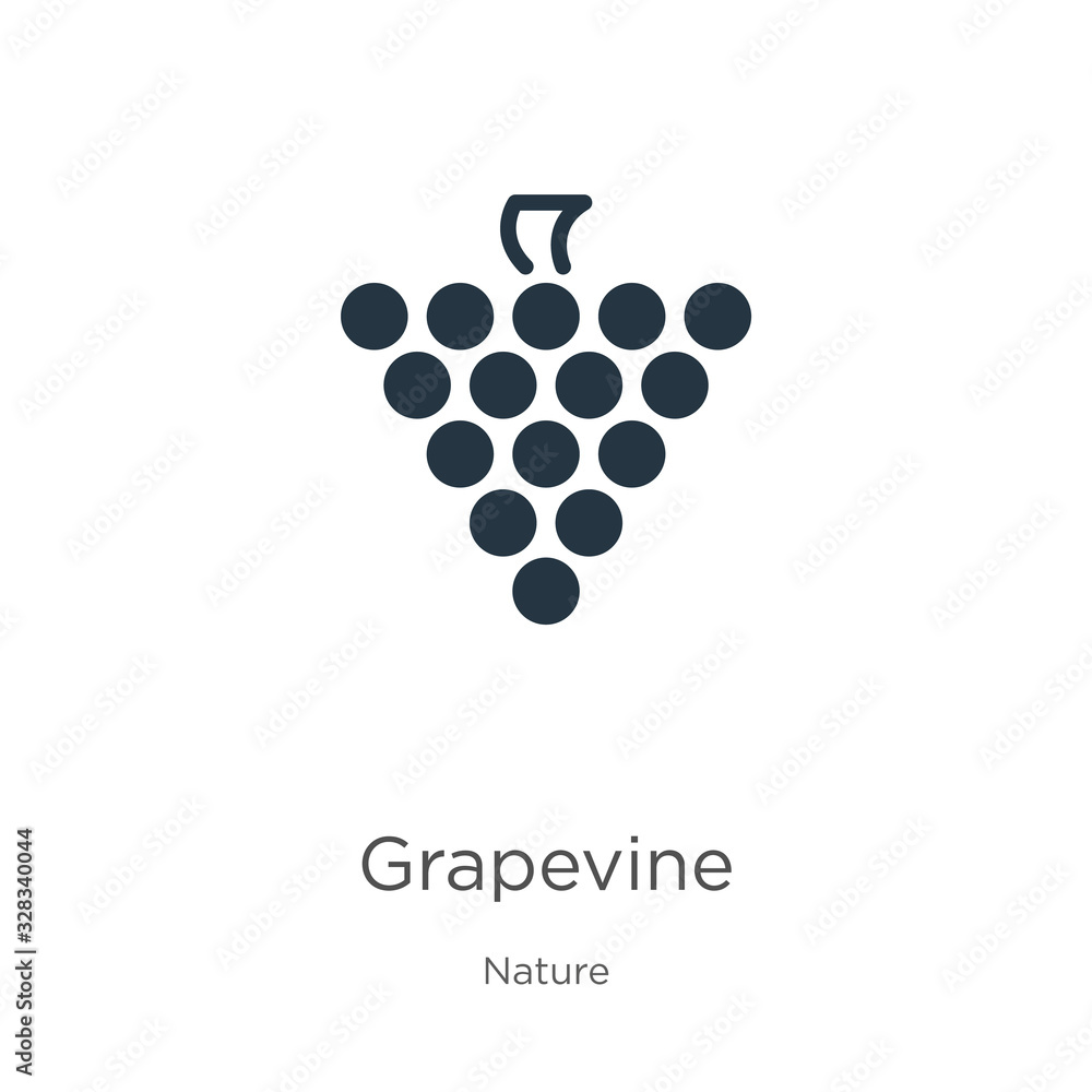 Poster grapevine icon vector. trendy flat grapevine icon from nature collection isolated on white backgroun