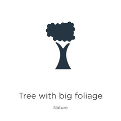 Tree with big foliage icon vector. Trendy flat tree with big foliage icon from nature collection isolated on white background. Vector illustration can be used for web and mobile graphic design, logo,