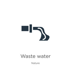 Waste water icon vector. Trendy flat waste water icon from nature collection isolated on white background. Vector illustration can be used for web and mobile graphic design, logo, eps10