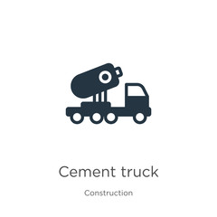Cement truck icon vector. Trendy flat cement truck icon from construction collection isolated on white background. Vector illustration can be used for web and mobile graphic design, logo, eps10