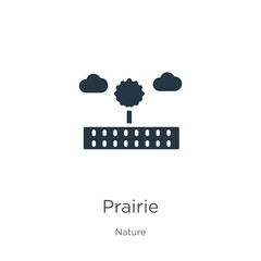 Prairie icon vector. Trendy flat prairie icon from nature collection isolated on white background. Vector illustration can be used for web and mobile graphic design, logo, eps10