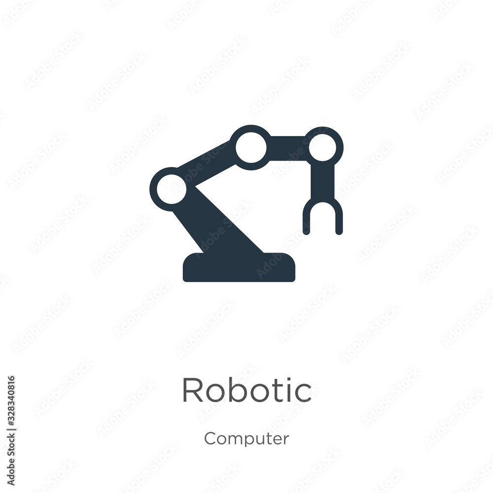 Poster robotic icon vector. trendy flat robotic icon from computer collection isolated on white background.