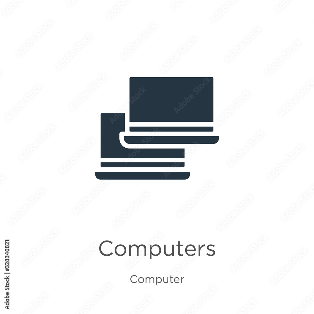 Aufkleber computers icon vector. trendy flat computers icon from computer collection isolated on white backgro