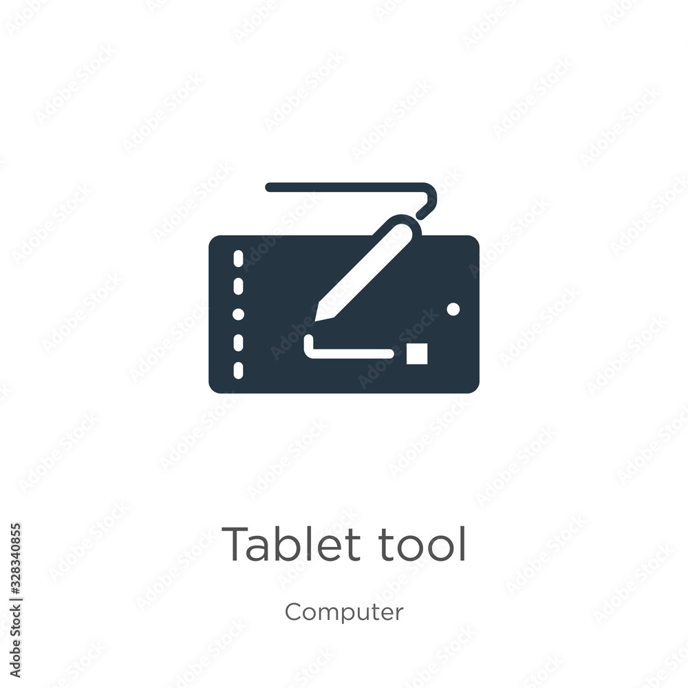 Poster tablet tool icon vector. trendy flat tablet tool icon from computer collection isolated on white bac