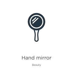 Hand mirror icon vector. Trendy flat hand mirror icon from beauty collection isolated on white background. Vector illustration can be used for web and mobile graphic design, logo, eps10