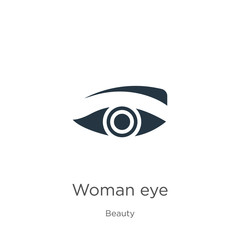 Woman eye icon vector. Trendy flat woman eye icon from beauty collection isolated on white background. Vector illustration can be used for web and mobile graphic design, logo, eps10