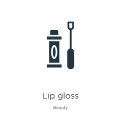Lip gloss icon vector. Trendy flat lip gloss icon from beauty collection isolated on white background. Vector illustration can be used for web and mobile graphic design, logo, eps10