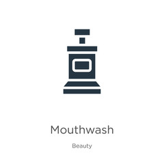 Mouthwash icon vector. Trendy flat mouthwash icon from beauty collection isolated on white background. Vector illustration can be used for web and mobile graphic design, logo, eps10