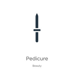 Pedicure icon vector. Trendy flat pedicure icon from beauty collection isolated on white background. Vector illustration can be used for web and mobile graphic design, logo, eps10