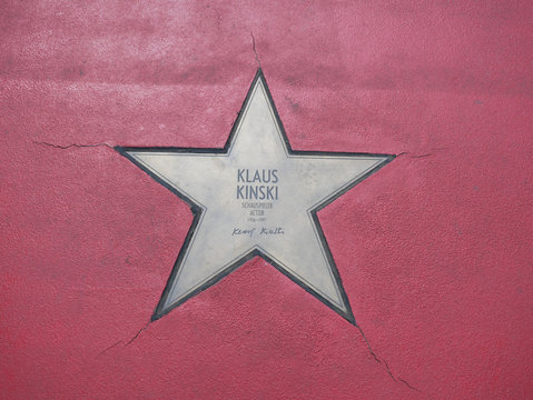 Star of Klaus Kinski At Boulevard der Stars, Walk of Fame In Berlin
