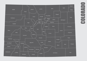 Colorado counties map
