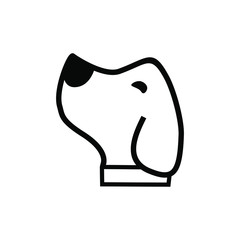 modern line dog logo design illustration