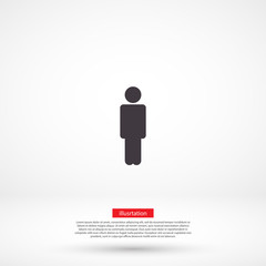 Human vector icon , lorem ipsum Flat design