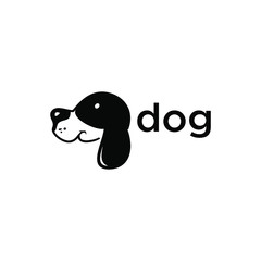 Clever dog icon logo design