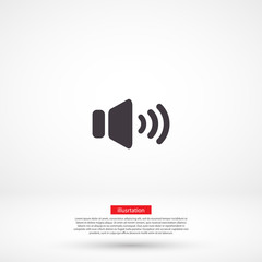 Speaker vector icon , lorem ipsum Flat design