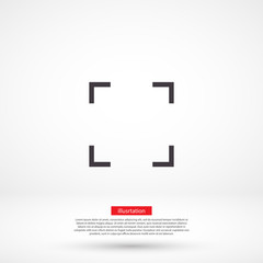 Obraz premium Vector icon Full screen , lorem ipsum Flat design