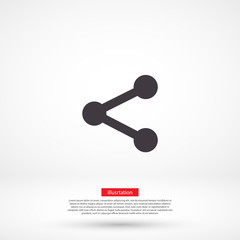 Network vector icon , lorem ipsum Flat design