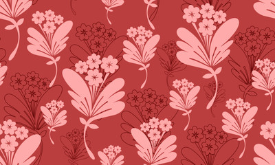 seamless pattern bellflower for background and texture