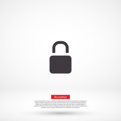 Lock - vector icon , lorem ipsum Flat design