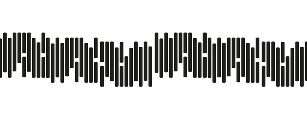 Modern Digital Sound Wave on White background,Earthquake wave diagram concept; design for education and science; Vector Illustration.