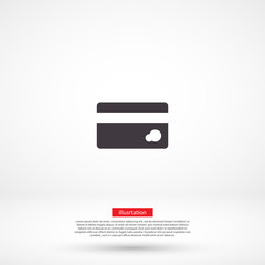 Credit card icon , lorem ipsum Flat design